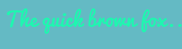 Image with Font Color 1FF6B0 and Background Color 64BAC4